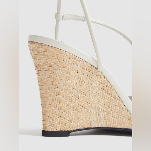 ▪️NIB REISS LEATHER STRAPPY WEDGED SANDALS - Picture 6 of 9